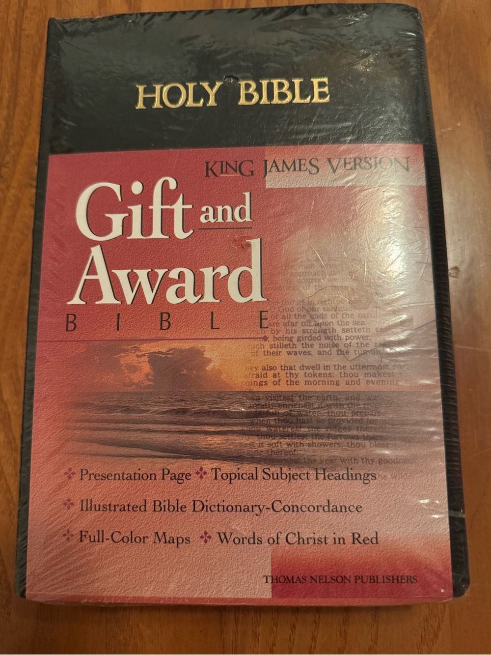 Gift and Award Bible - Black Cover with Red Jacket (King James Version)